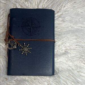 MALEDEN Nautical Blue MaleDen Journal with Charms - anchor & wheel